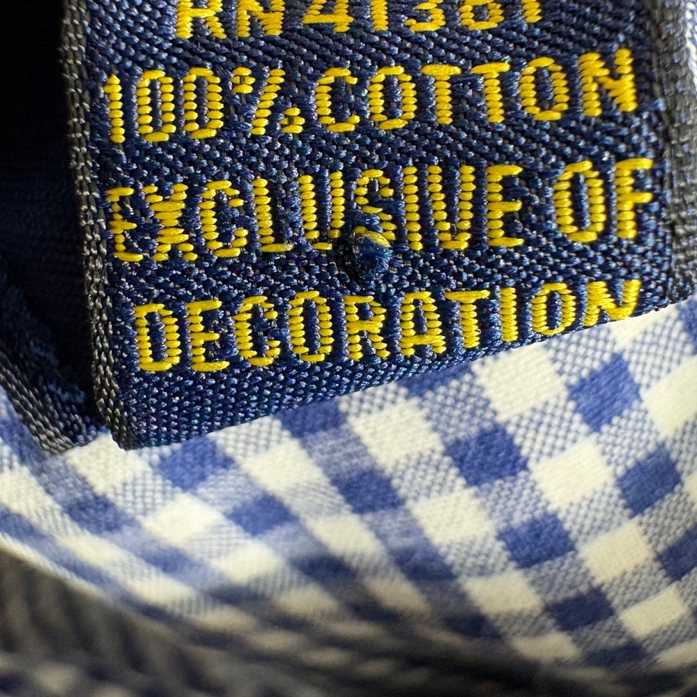 Ralph Lauren Custom Fit Gingham Button Down Shirt Mens Size Medium Blue‎ White - Picture 5 of 6